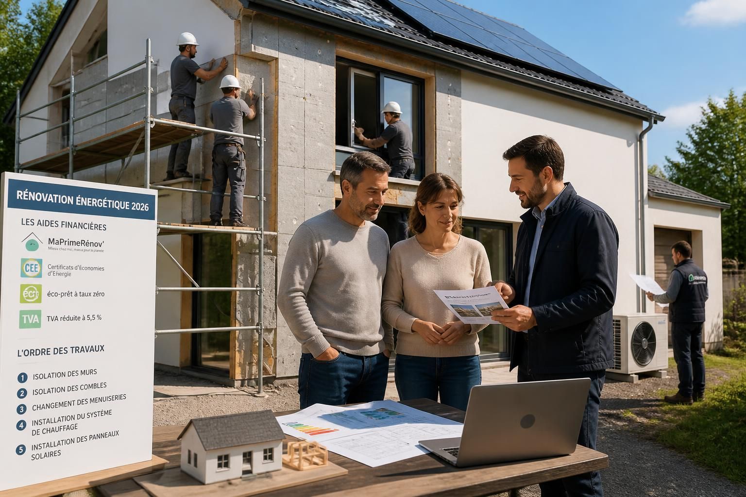 découvrez les aides financières disponibles en 2026 pour la rénovation énergétique et suivez les conseils sur l'ordre optimal des travaux pour maximiser vos économies d'énergie.